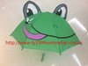 18 Inch Straight Manual Frog Image Children Umbrella