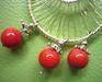 Tibet Silver and Red  Beads Neckless