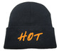 Fashion knitted beanie hat with embroidered letter