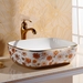 Gold pink plated art basins Ceramic Countertop Sinks basin