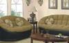 Egg Shape Cute Sofa in Fabric PVC Match with Swival (S1067) 