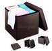 Europe Popular Home Collapsible Faux Leather Storage Ottoman 12.2''*12