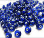 Wholesale evil eye dark blue glass beads handmade good luck charms