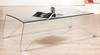 Heat-bent glass coffee table