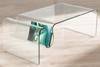 Heat-bent glass coffee table