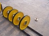 Large iron sheave nylon pulley
