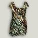 Casual Knitted Dress With Abstract Art Pattern