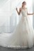 White and Gold Ball Gown Lace Wedding Dresses
