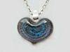 Heart glass pendant with dichroic