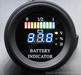 Round battery gauge Dual LED screens 10 Bar battery Discharge
