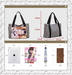 Women Fashion Stripe Contrast Color Shopping Bag