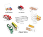 Stackable Refrigerator Organizer Bin Clear Kitchen Organizer Container