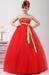 Bowknot Off Shoulder Zip Back Wedding Dress Red