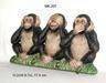 3 Chimpanzee No Evil Key Hanger