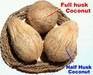 Fresh Naturally Matured Indian Coconuts in Semi husked Form