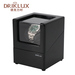 DRIKLUX Wooden Black Watch Winder Box Quiet Motor Storage Display
