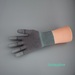 Grey Nylon Pu Finger Glove Mixed With Carbon Fiber