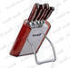 6 PCS kitchen knife set with wooden stand