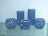 Glass mosaic candle holders