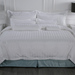 Eliya ISO9001 Luxury 5 Star Quality Stripe White 100 Cotton Linen