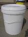 Plastic round bucket with lid, pail, tub