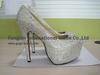 Crystal high heel shoes wedding party shoes
