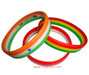 3 LAYERS FLAG COLORS SILICONE BRACELET FOR SPORTS GIFTS