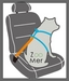 Car Safety Seat Belt Leash for Dogs in 38mm