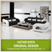 Modern leather sofa V003C by VATAR