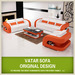 Modern leather sofa V003C by VATAR