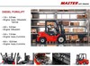 Master 3.0 ton Diesel Forklift, ISUZU engine