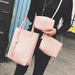 3pcs Simple Fashion  Leather Purse Clutch Single Shoulder Handbags Set