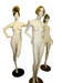 Abstract Egg head female mannequin in fiberglass in high gloss finish