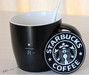 Starbucks black ceramic coffee cup