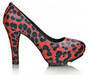 Suede Leather Leopard Platform Red Pump Heels