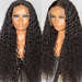 30 32 34 Inch 13x4 Water Wave Lace Front Human Hair Wigs Deep Wave
