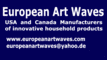 European Art Waves: Seller of: table in a bag, kitchen storage, teapots, pastry mat, knives, glass art, flexible cutting zboards, cutting boards glass, pet mats.