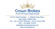 Crown Brakes: Seller of: asbestos brake linings, truck brake lining, trailer brake linings, actors brake pads, asbestos free brake linings, heavy duty brake linings, rivets, truck brake pads, brake shoe.