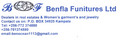 Benfla funitures limited: Seller of: real estate services, sell appartments, land in prime areas for development, rental services. Buyer of: pearls, stainless steel, stones, jeans, jewelry, jackets, ladies clothes.